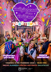 Cartel Callejoneada Para Solteros en Zacatecas